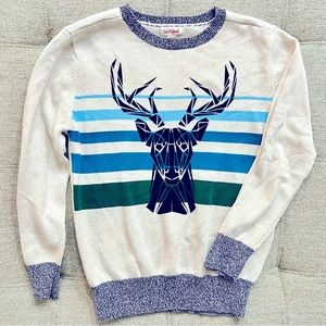 KIDS Cat & Jack Geometric Deer Sweater, Sz M(8/10)